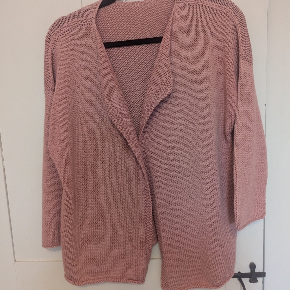 🩷 M Pink HandKnit Sweater No Tags Feel Like Cotton Oversized